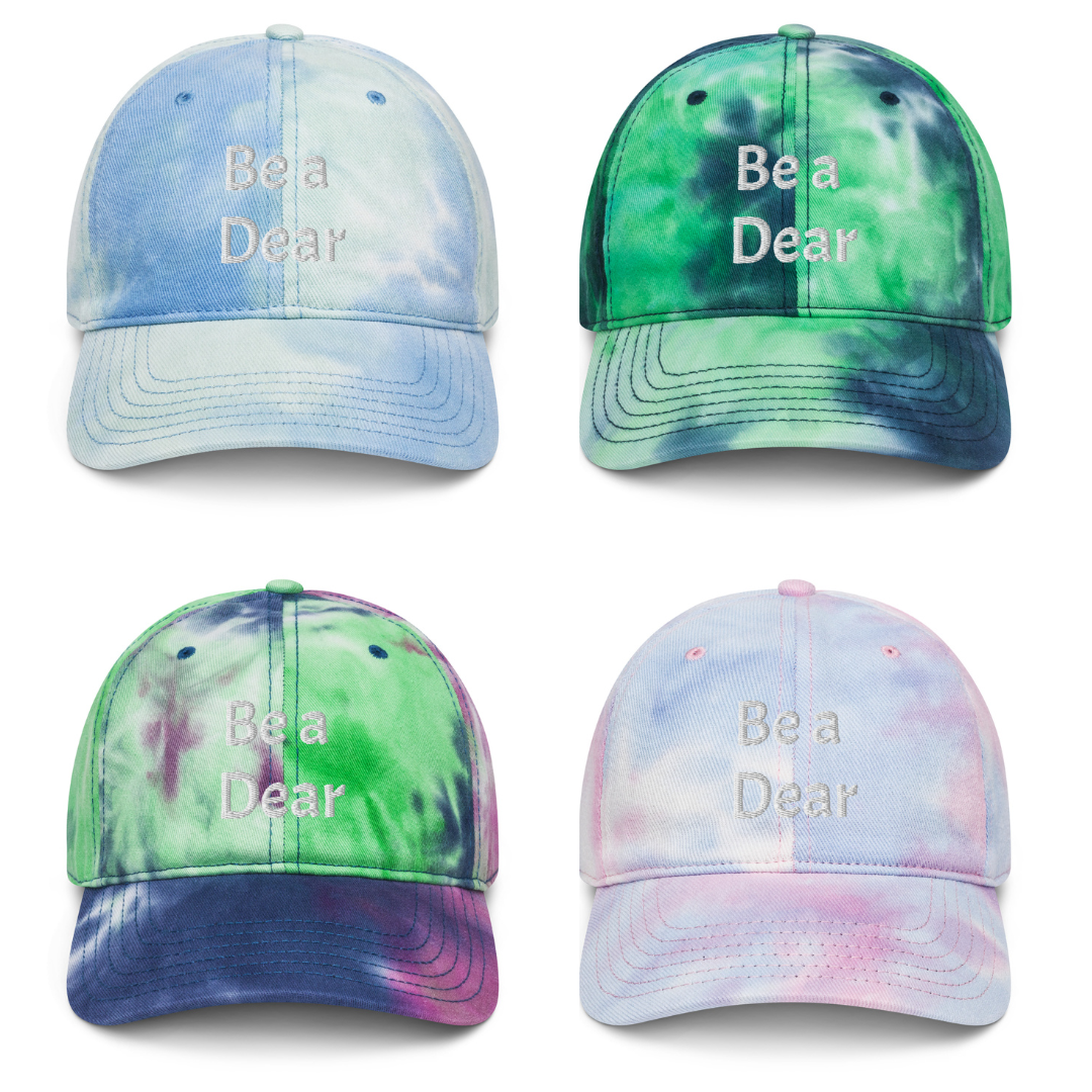 Be a Dear Embroidered Tie Dye Hat 4 Styles Available