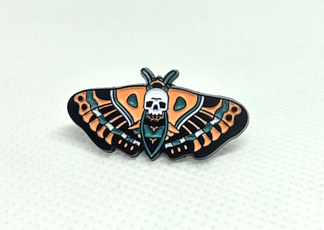 Skull Moth Pin