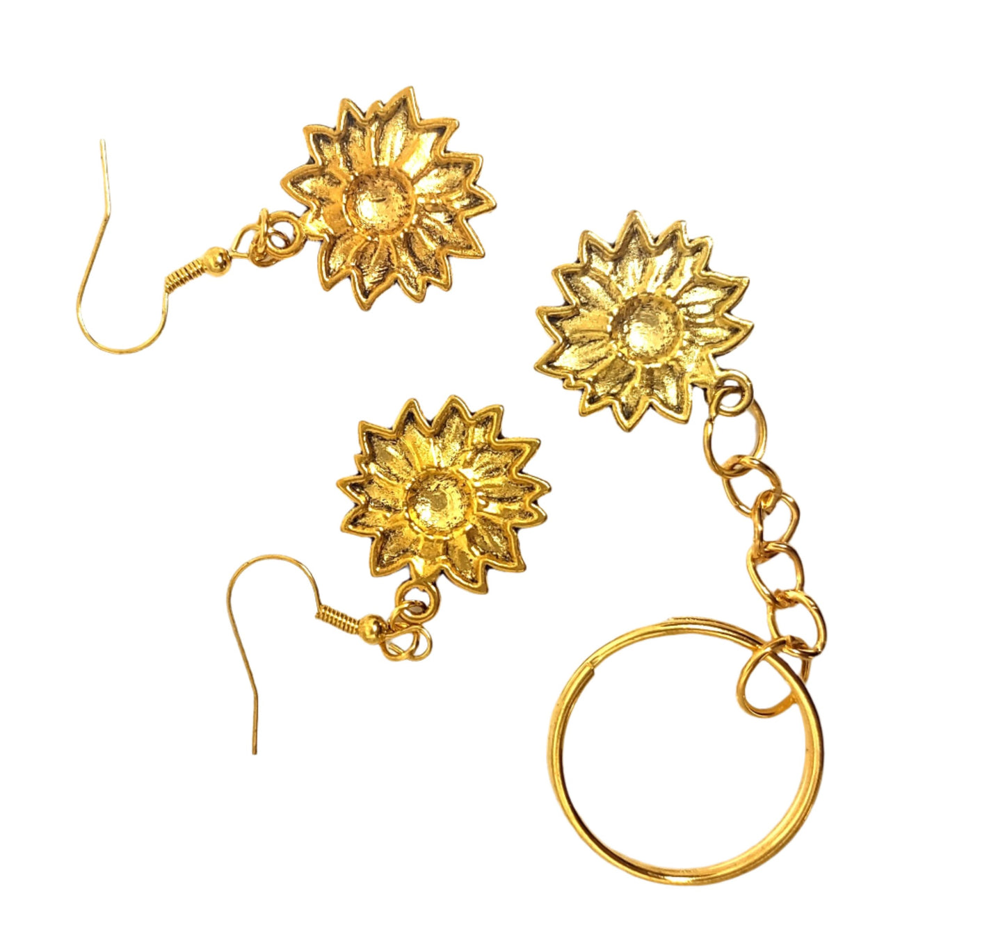 Sunflower Set Earrings & Adornment Split Ring
