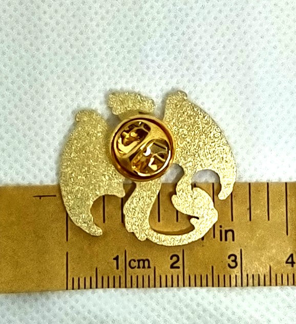 White and Black Dragon Pin