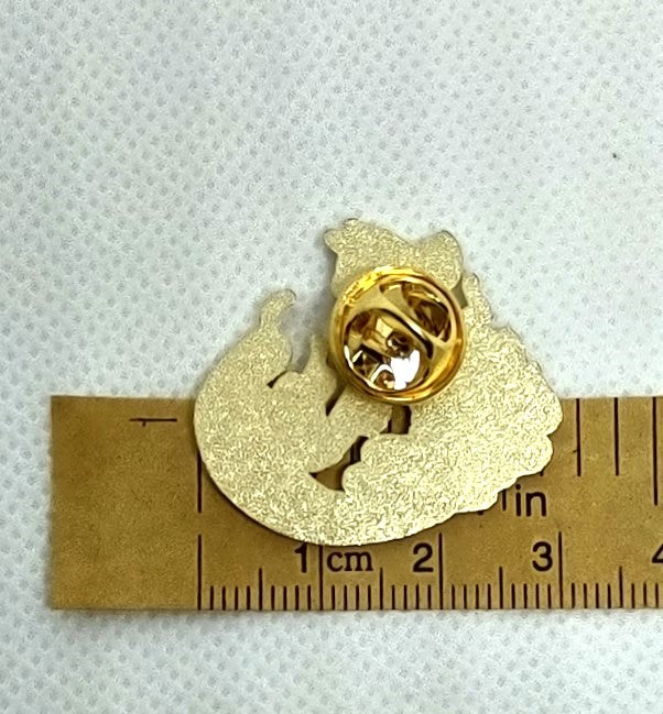 White and Black Cat Pin