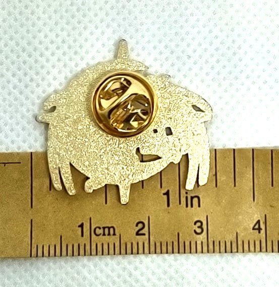 White and Black Dragon with Moon Pin