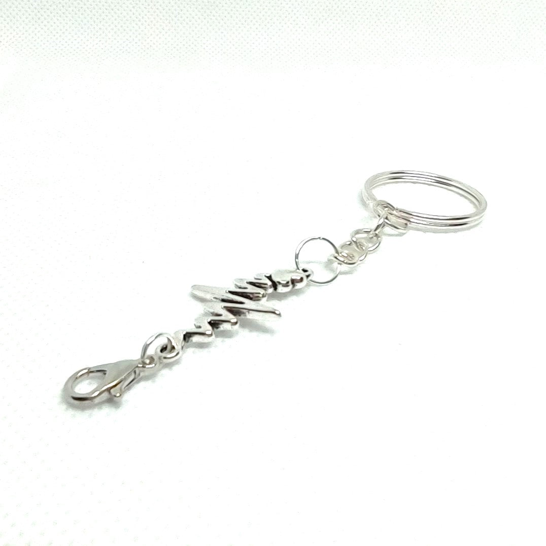 Heart Heartbeat Adornment on Split Ring Accessory
