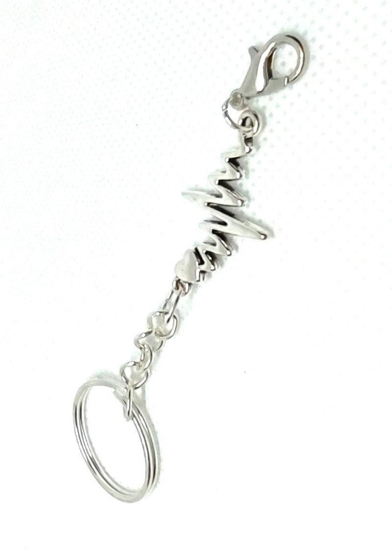 Heart Heartbeat Adornment on Split Ring Accessory