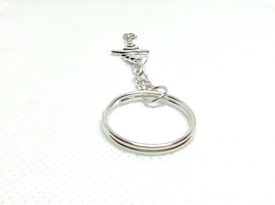 Heart Heartbeat Adornment on Split Ring Accessory