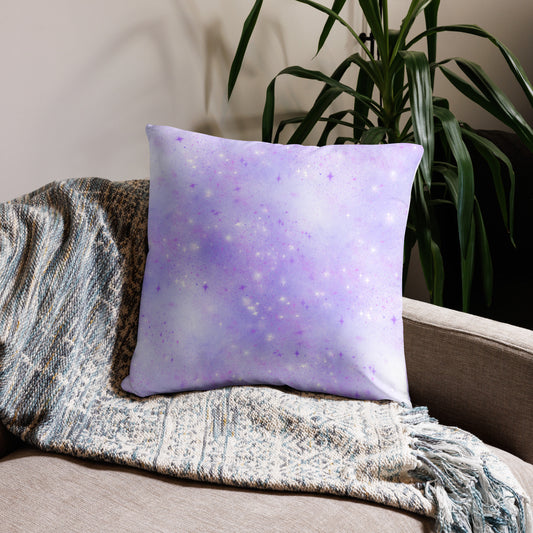 Quest Purple Galaxy Throw Pillow 22" x 22"