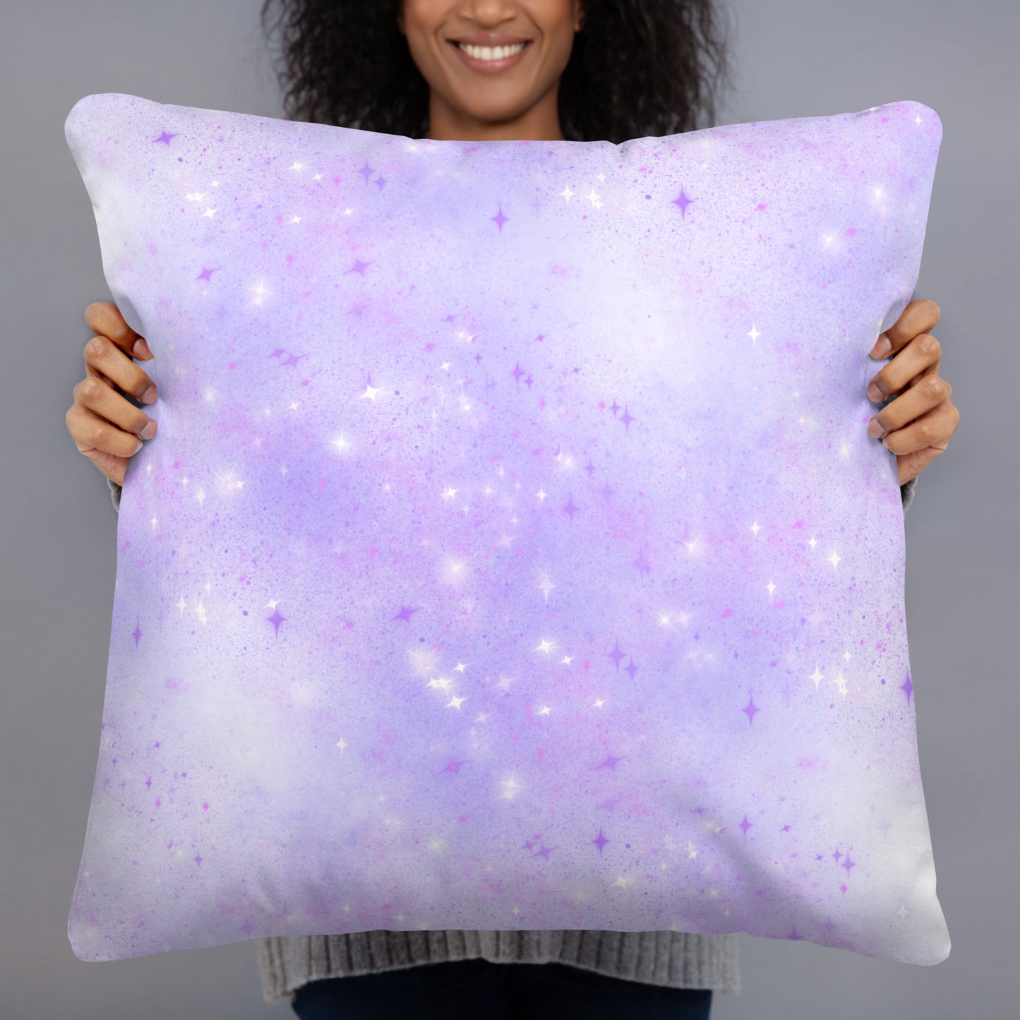 Quest Purple Galaxy Throw Pillow 22" x 22"