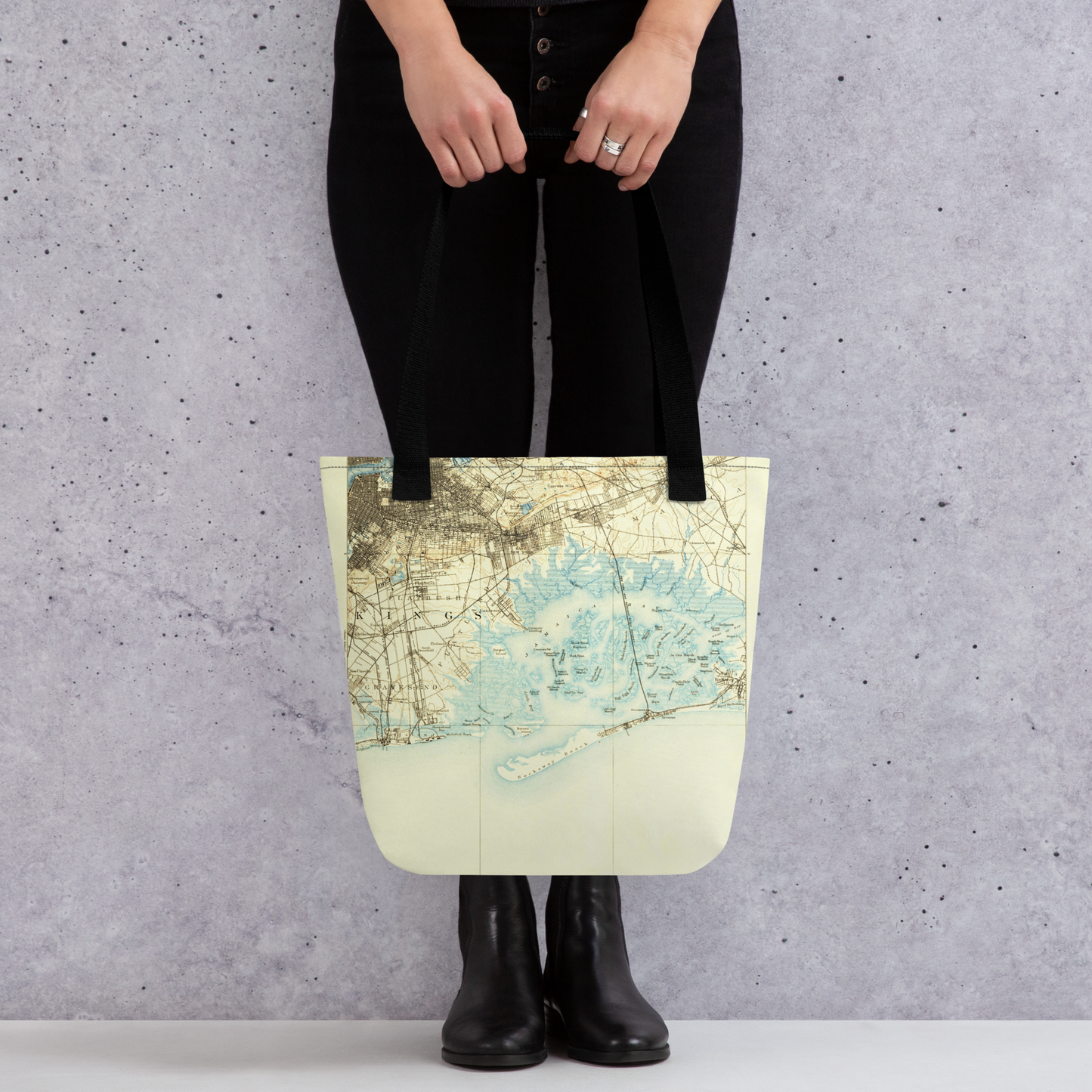 Tote Bag Brooklyn NY 1889 Historical Map
