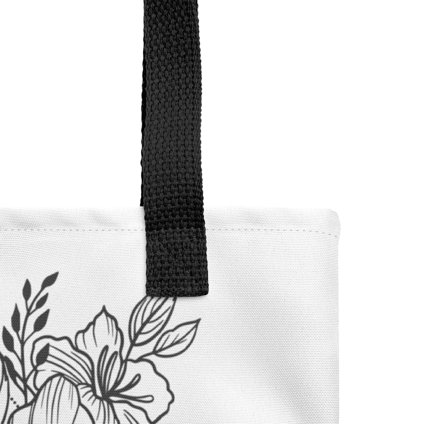 Floral Butterfly Nights White Tote Bag