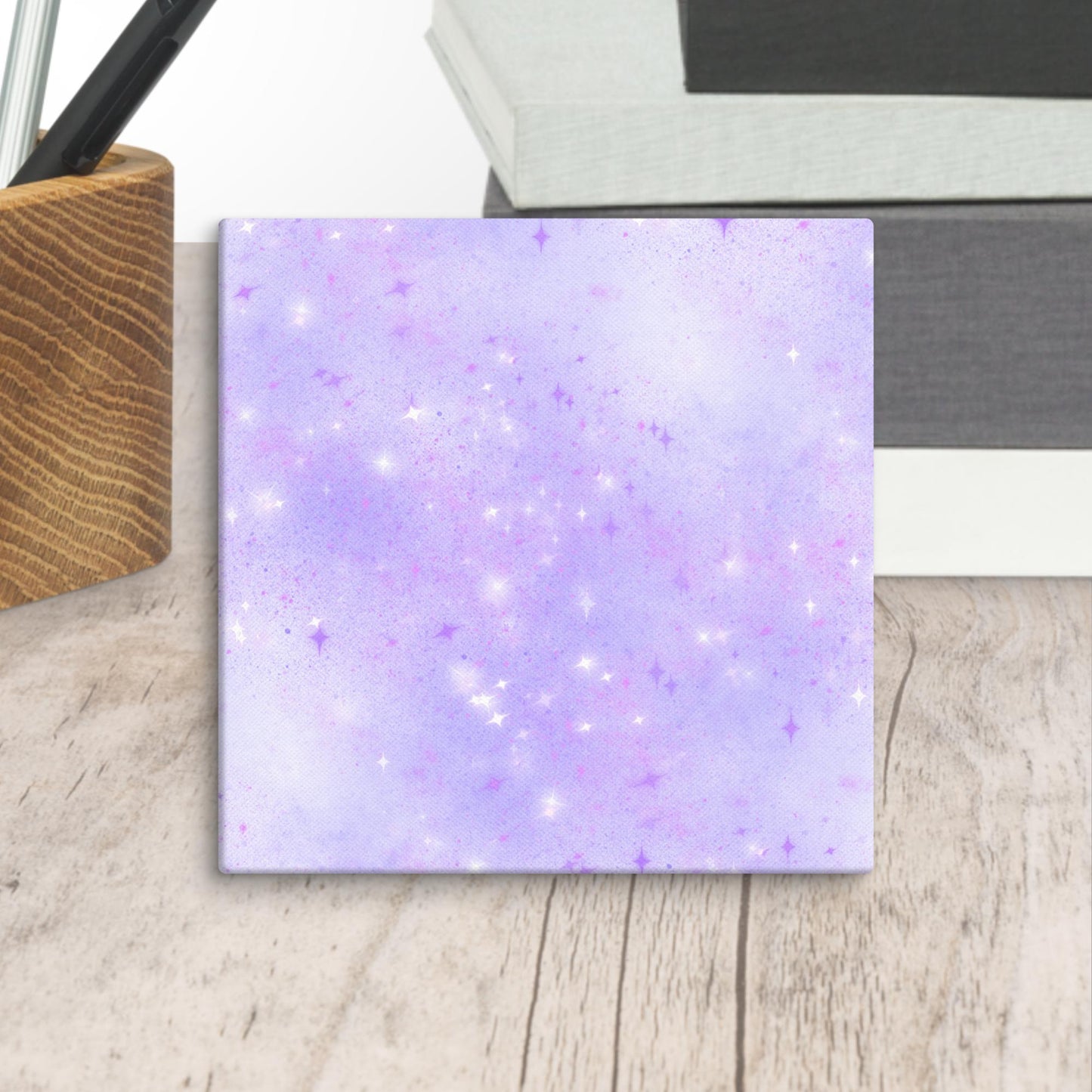 Quest Purple Galaxy Mini Square Canvas Print 6" x 6" Desk Decor