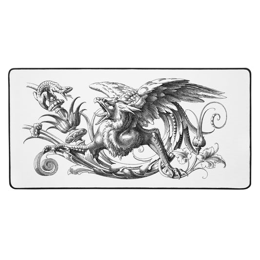 Gryphon Design White Desk Mat 16″×32″
