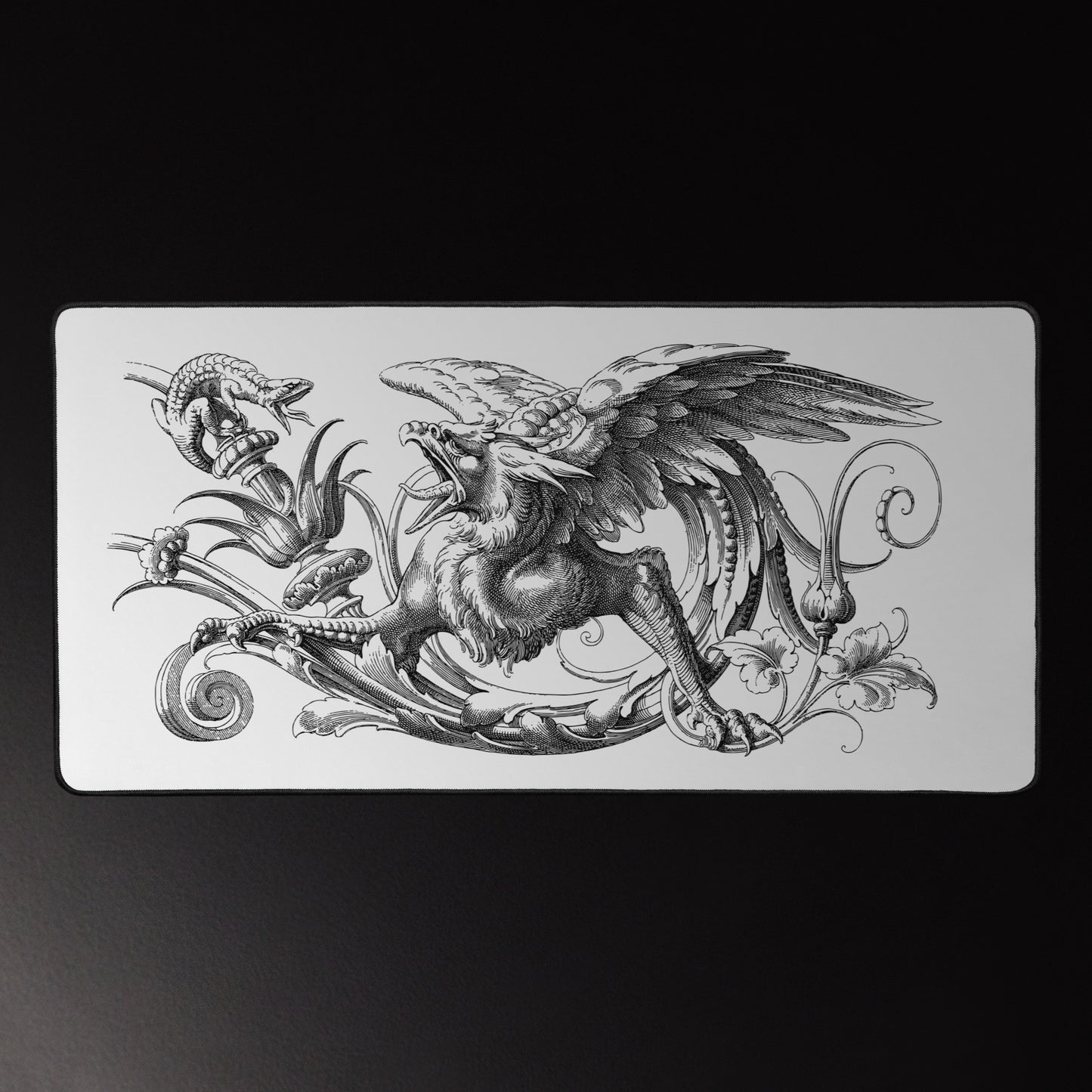 Gryphon Design White Desk Mat 16″×32″