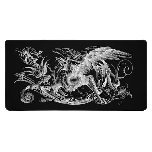 Gryphon Design Black Desk Mat 16″×32″