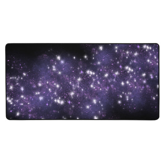 Quest Purple Galaxy Black Desk Mat 16″×32″
