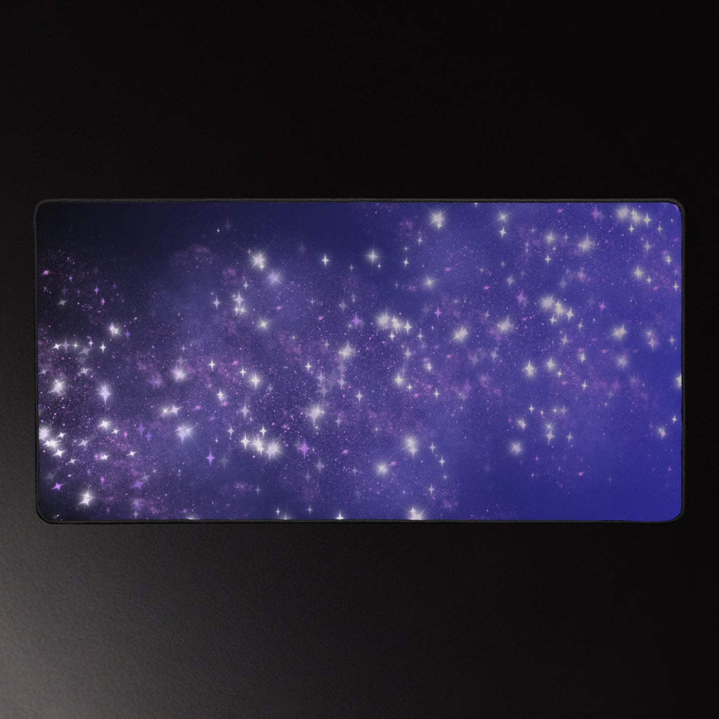 Quest Purple Galaxy Blue Black Desk Mat 16″×32″