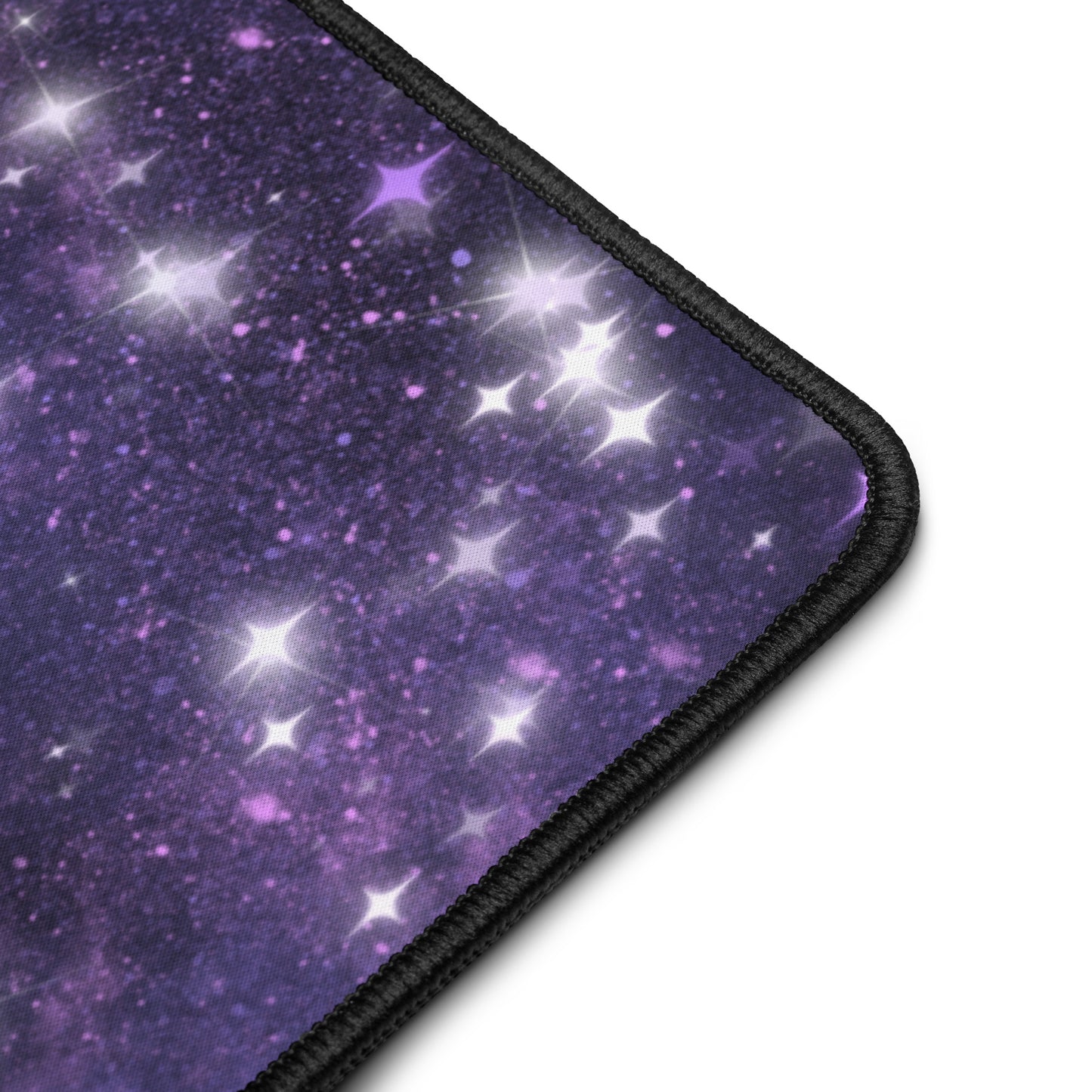 Quest Purple Galaxy Black Desk Mat 16″×32″