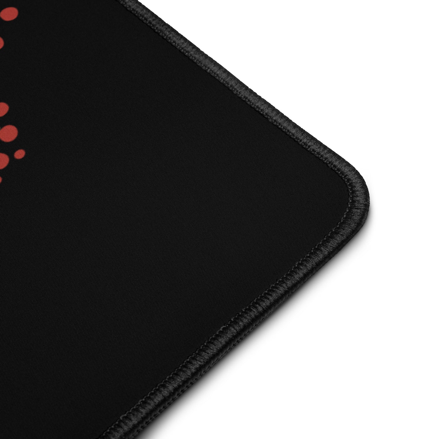 Poinsettia Holly Berry Black Desk Mat 16″×32″