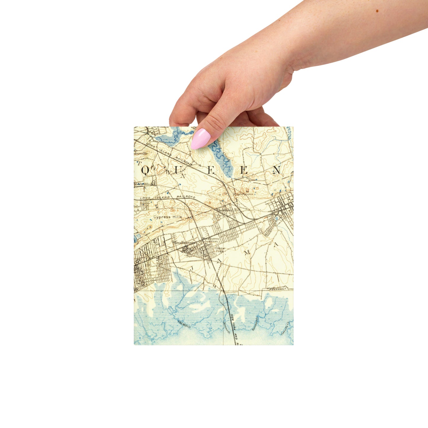 Hardcover Journal 5.75″ × 8″ Brooklyn NY 1889 Historical Map