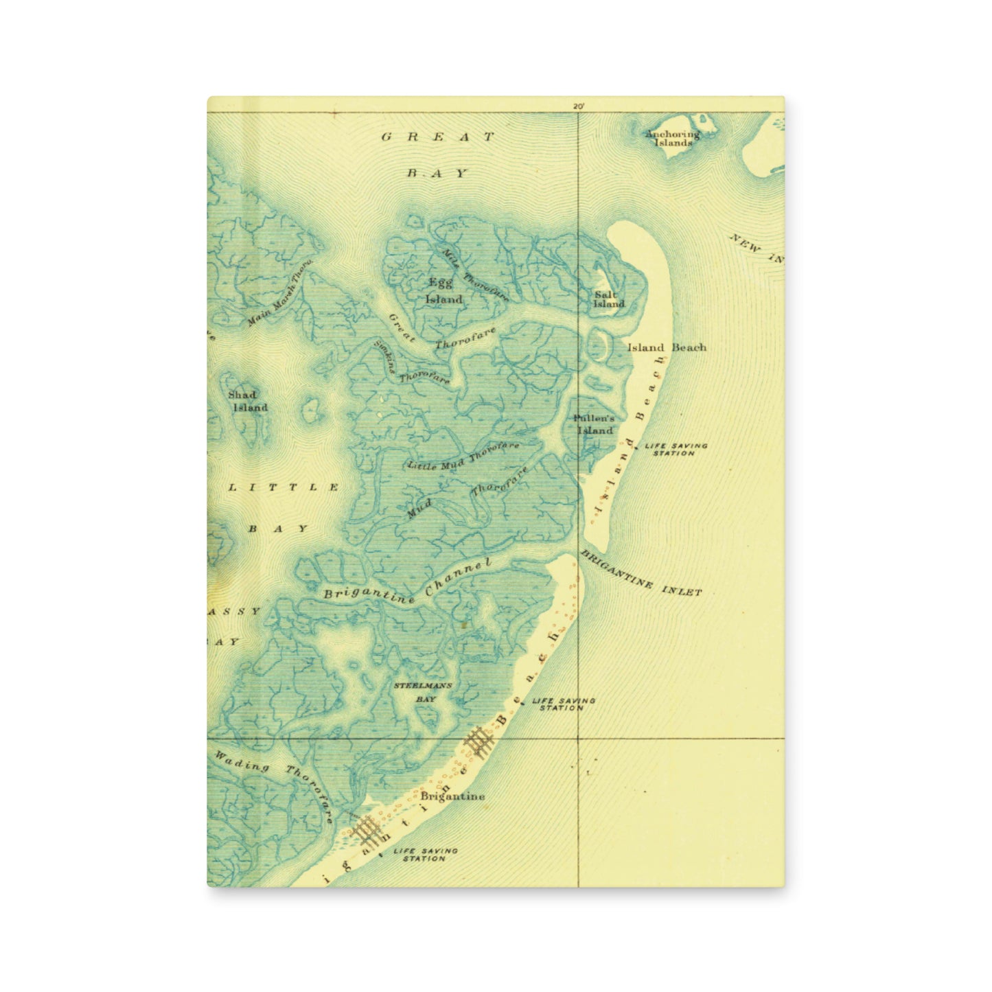 Hardcover Journal 5.75″ × 8″ Atlantic City NJ 1887 Historical Map
