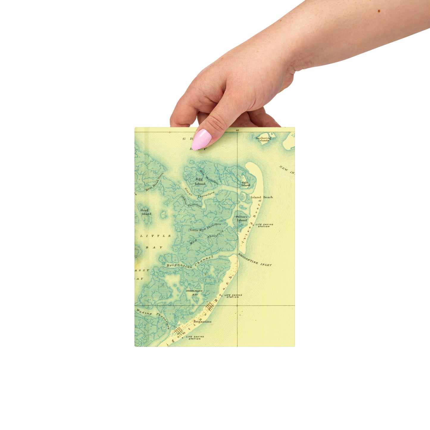 Hardcover Journal 5.75″ × 8″ Atlantic City NJ 1887 Historical Map
