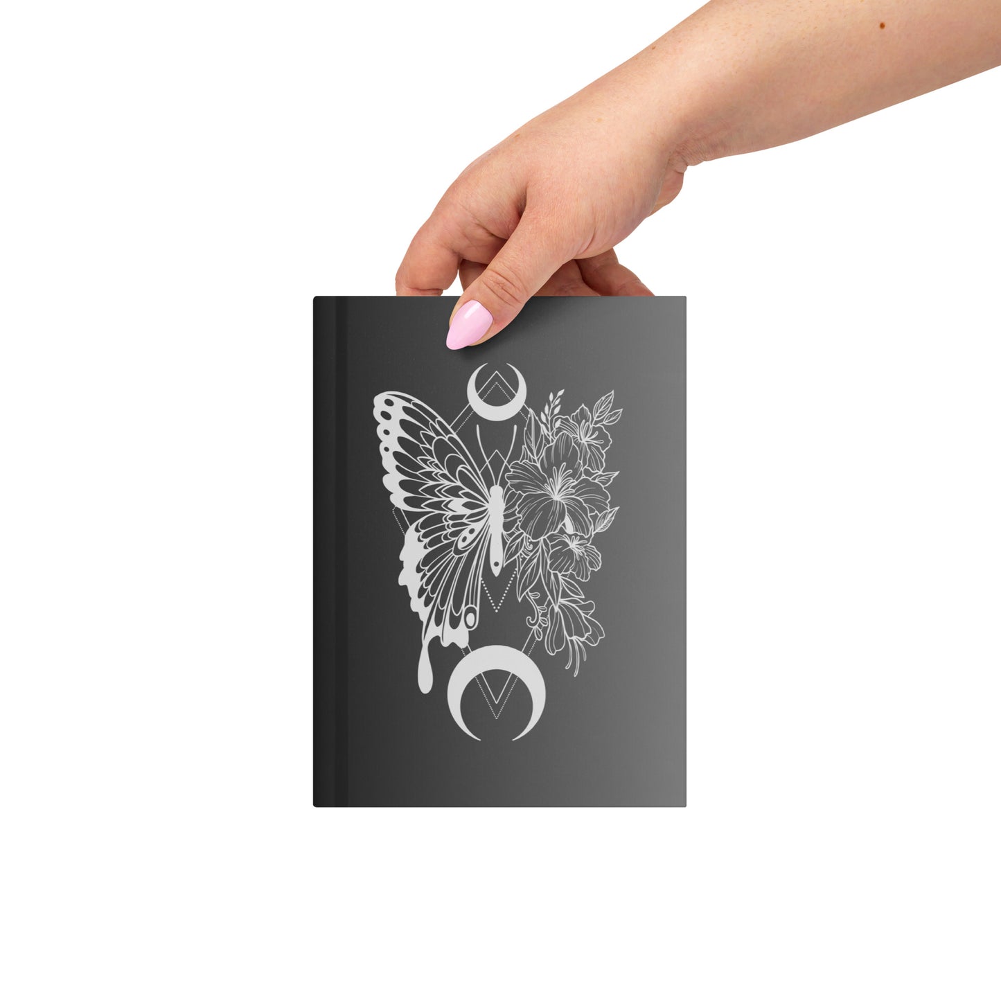 Floral Butterfly Nights Black Hardcover Journal 5.75″ × 8″