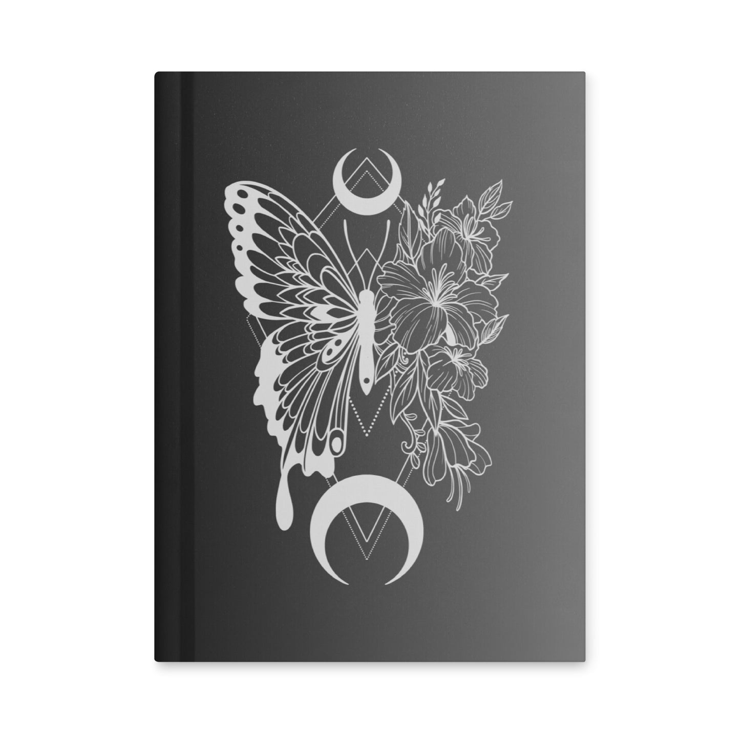 Floral Butterfly Nights Black Hardcover Journal 5.75″ × 8″