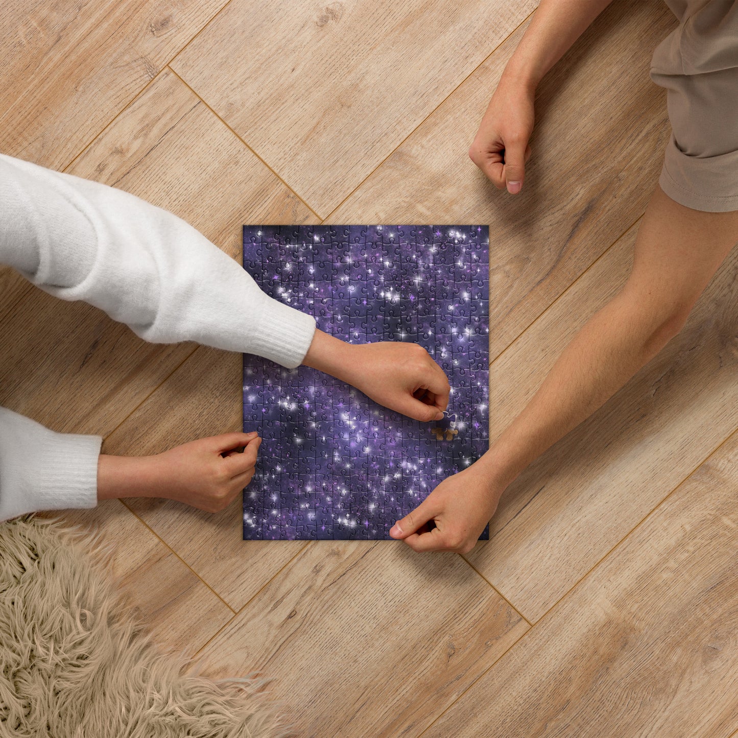 Quest Purple Galaxy Black Jigsaw Puzzle
