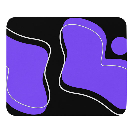 Abstract Purple Black Mouse Pad 8.7″ × 7.1″