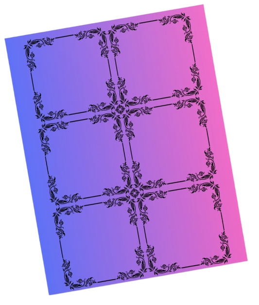 Art Nuevo Style 6 Block Planner Purple Pink Gradient Notepad 11″ x 8.5″