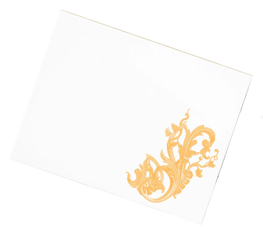 Art Nouveau Filigree Orange Design Stationery Notepad 11″ x 8.5″