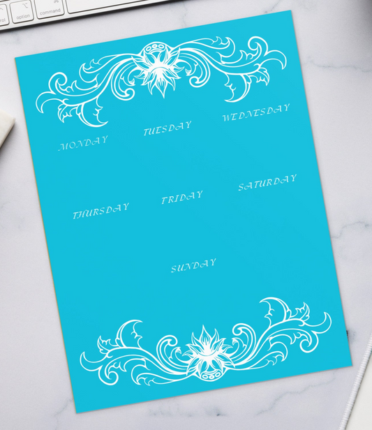 Week Planner Blue Notepad 11″ x 8.5″