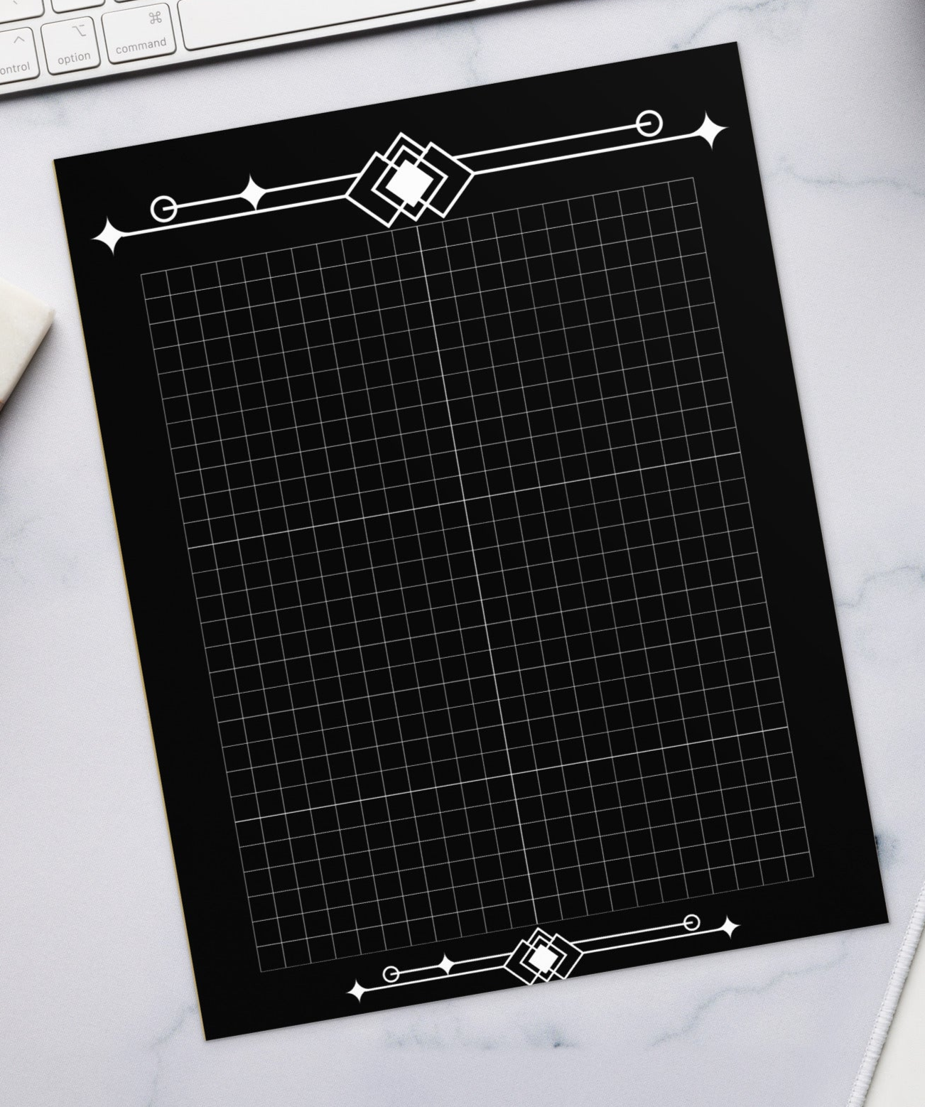 Graph Style Black Planner Notepad 11″ x 8.5″
