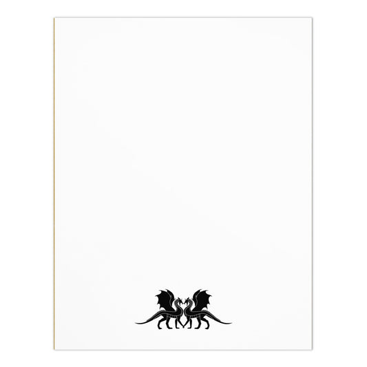 Double Dragon Love Stationery Notepad 11″ x 8.5″