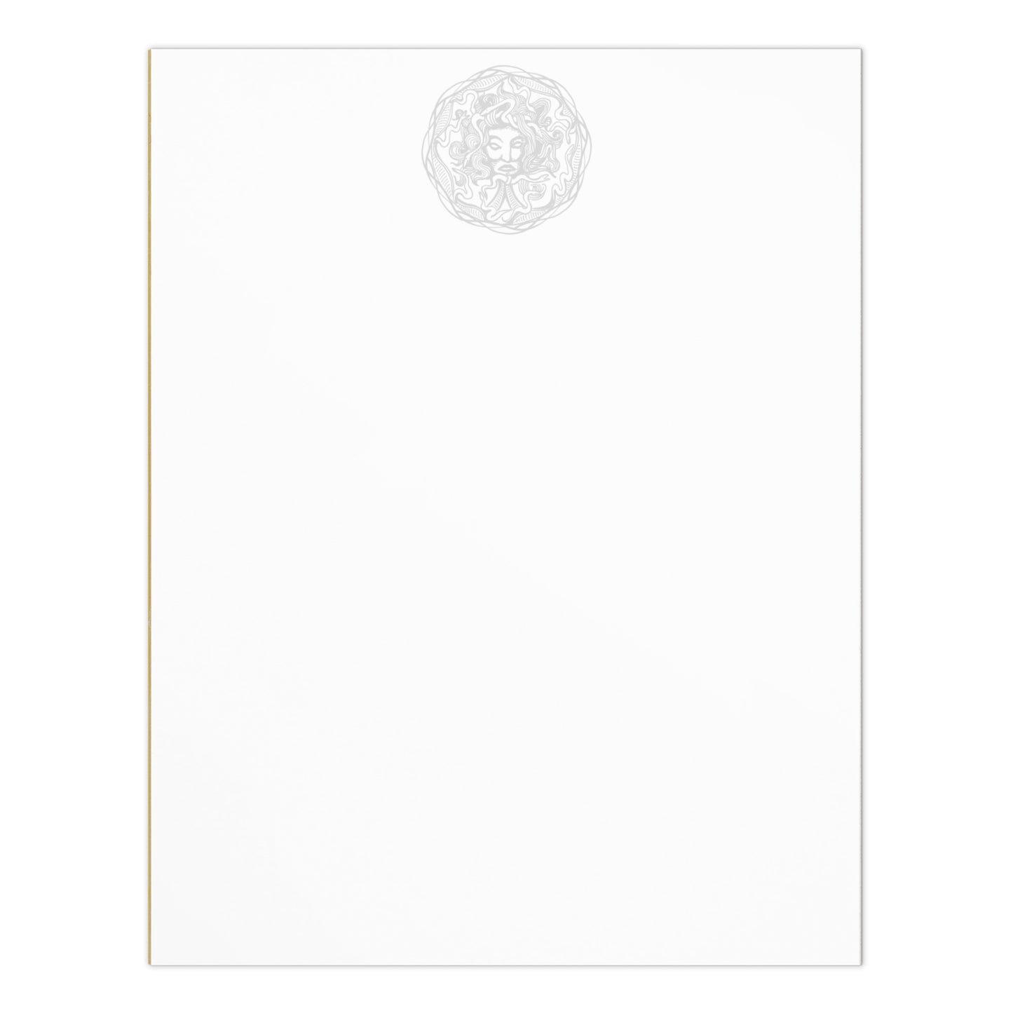 Medusa Circle Emblem Gray Design Stationery Notepad 11″ x 8.5″