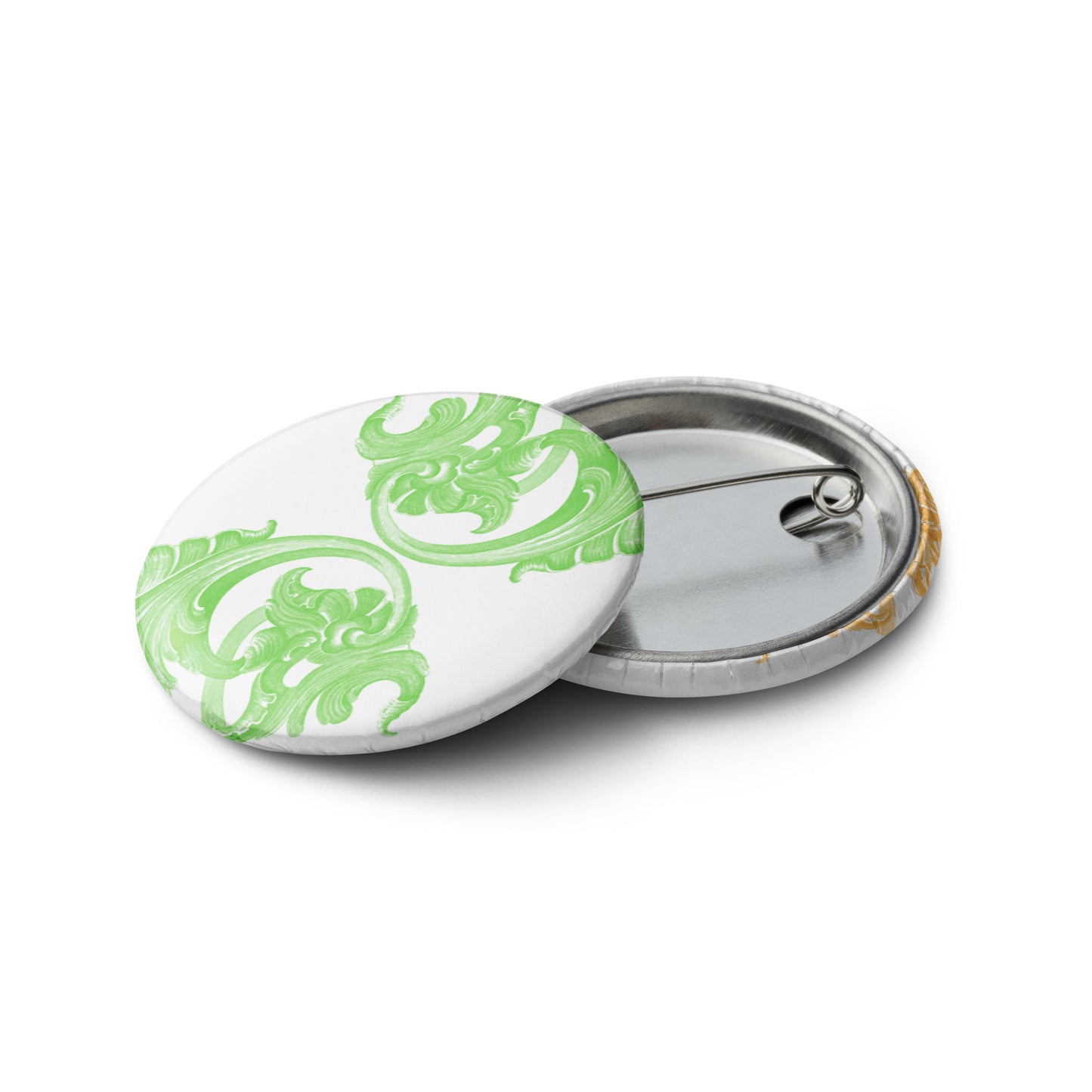 Art Nouveau Filigree Pin Button Set of 5 (1.25″)