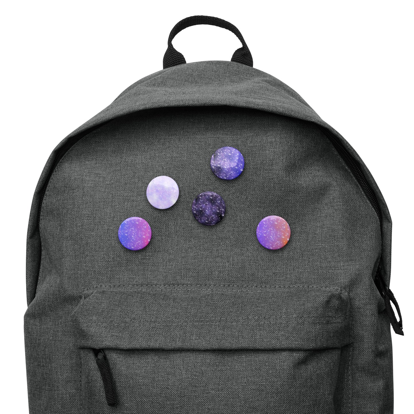 Quest Purple Galaxy Pin Button Set of 5 (1.25″)