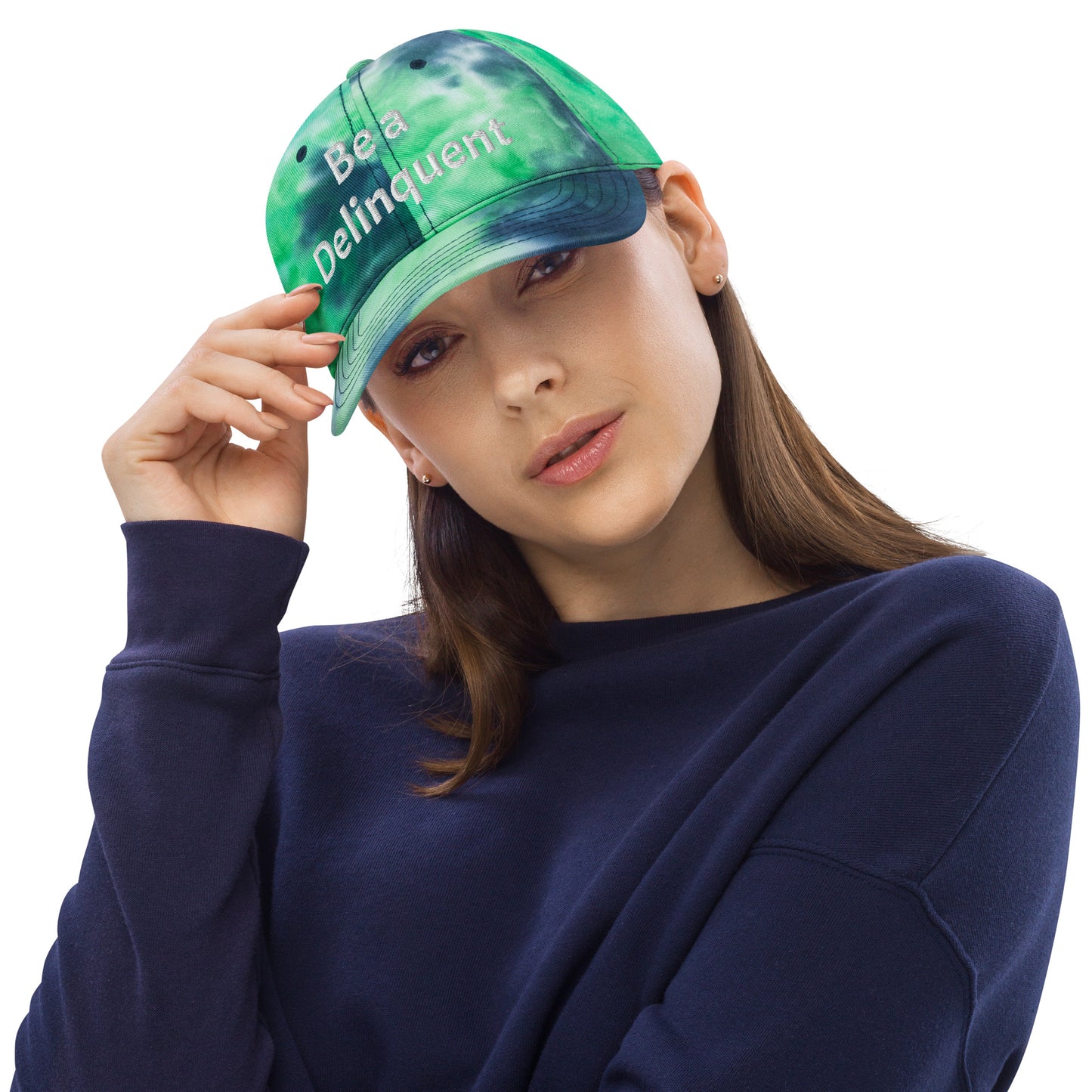 Be a Delinquent Embroidered Tie Dye Hat 4 Styles Available