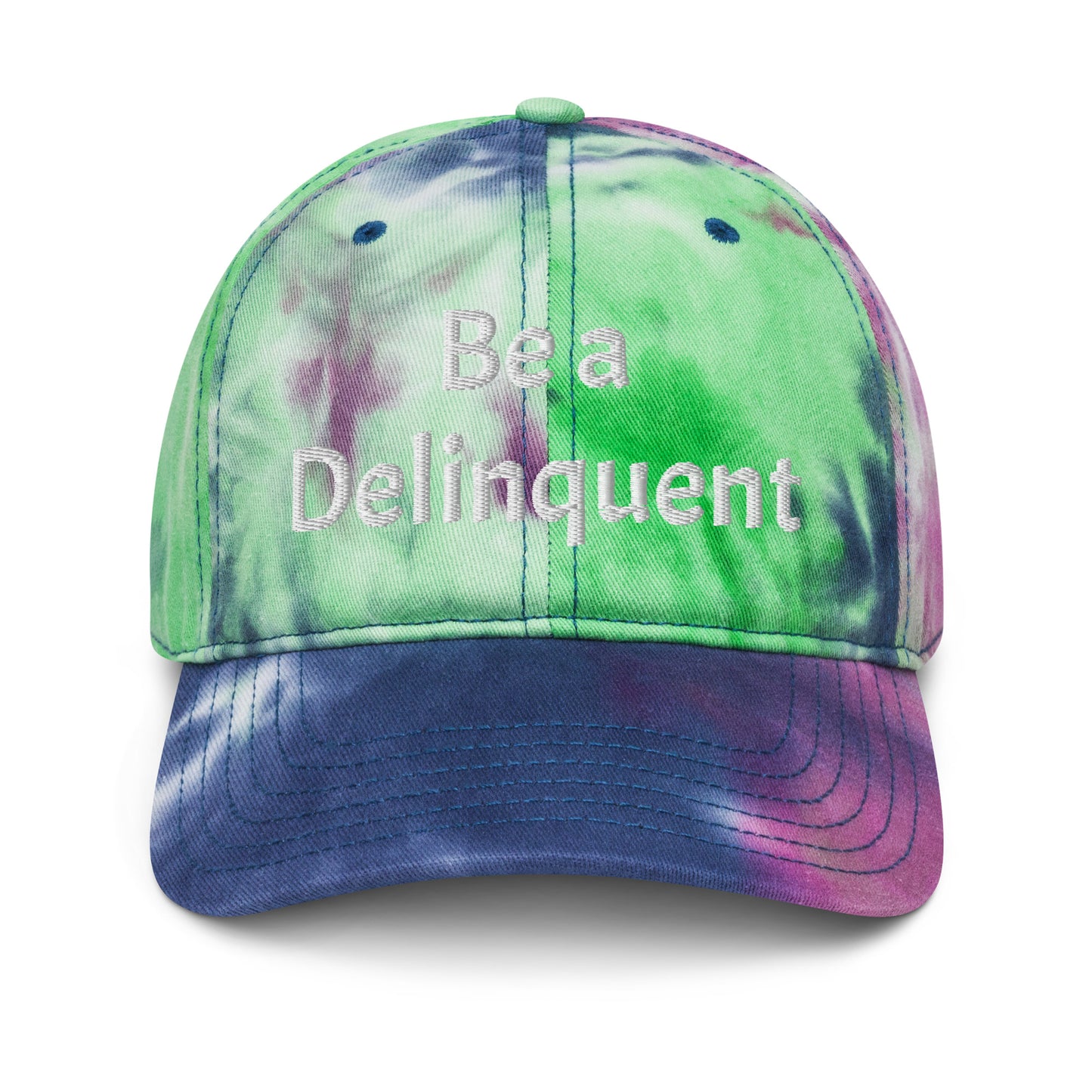 Be a Delinquent Embroidered Tie Dye Hat 4 Styles Available
