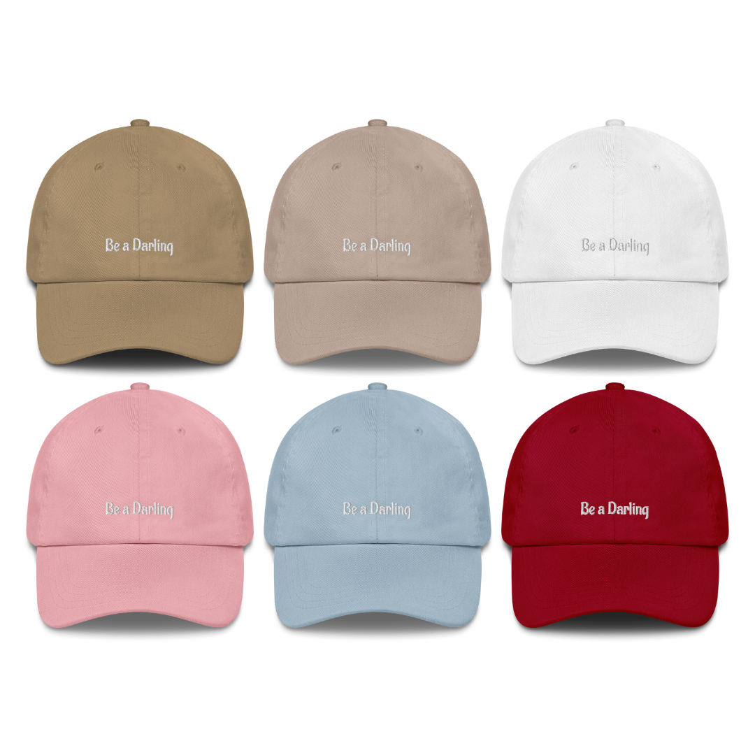 Be a Darling White Embroidery Hat 6 Color Options