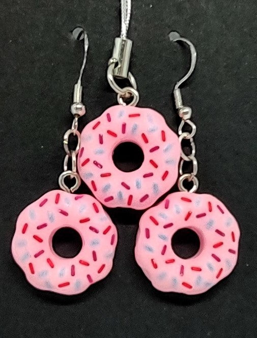 Frosted Donut Set Matching Adornment & Earring Set