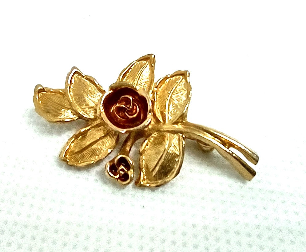 Vintage Avon Flower Dual Pendant Brooch