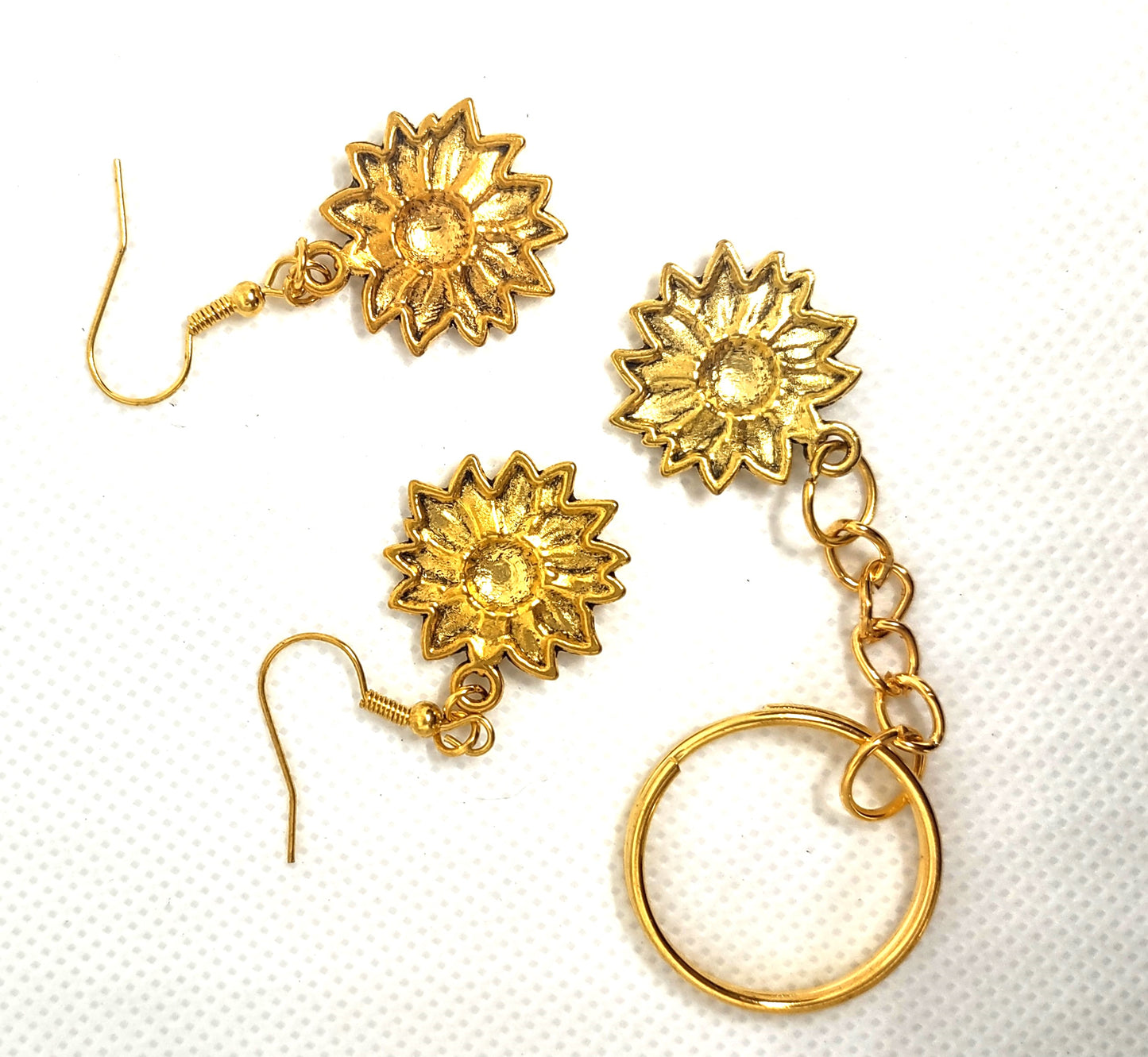 Sunflower Set Earrings & Adornment Split Ring