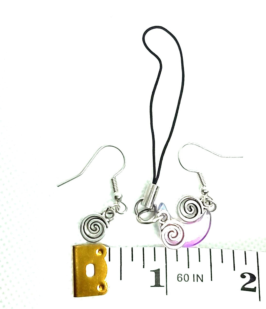 Moon Swirl Adornment on Rope Ring & Earring Set