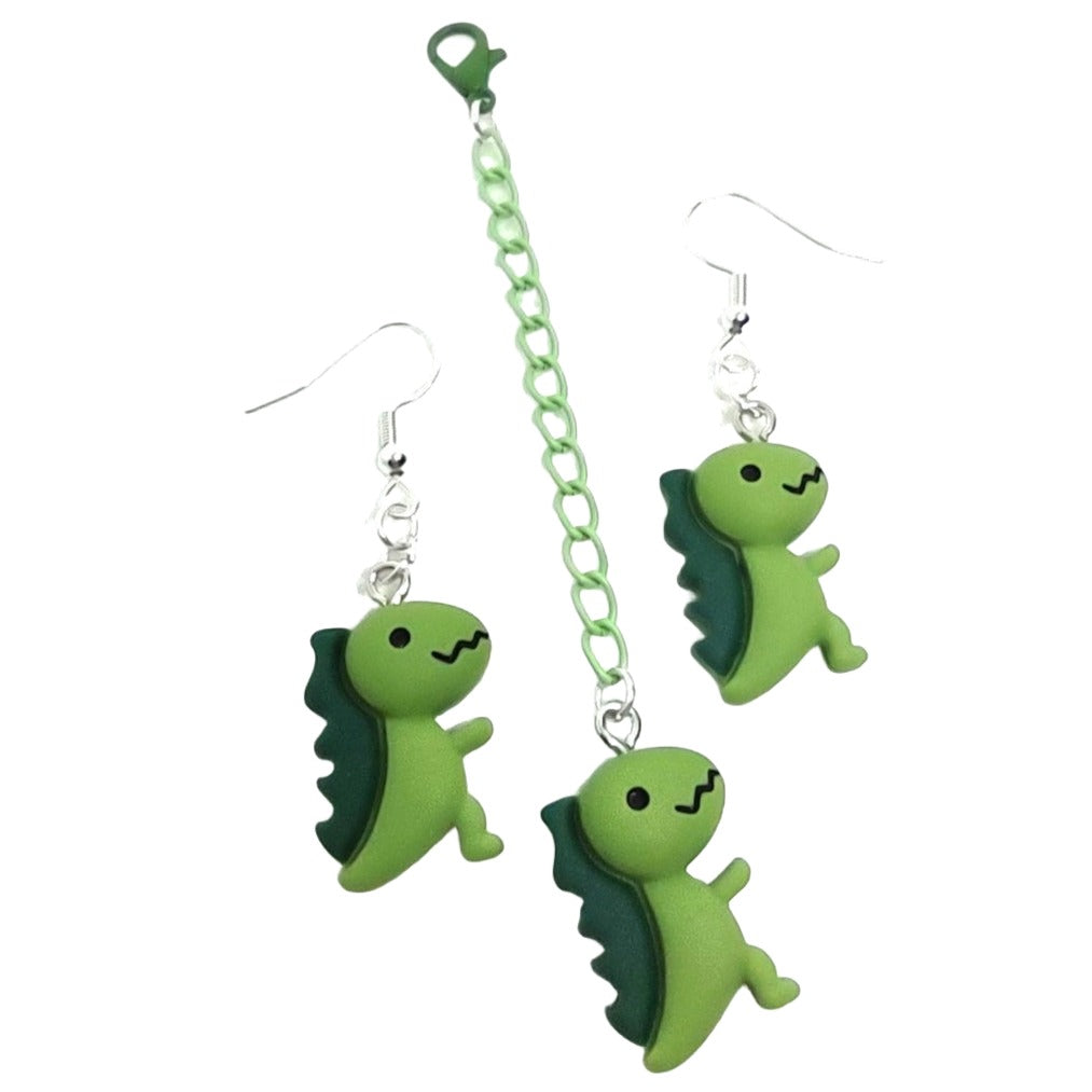 Dinosaur Adornment & Earrings Set