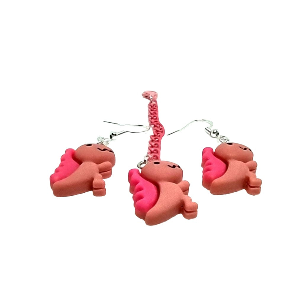 Dinosaur Adornment & Earrings Set