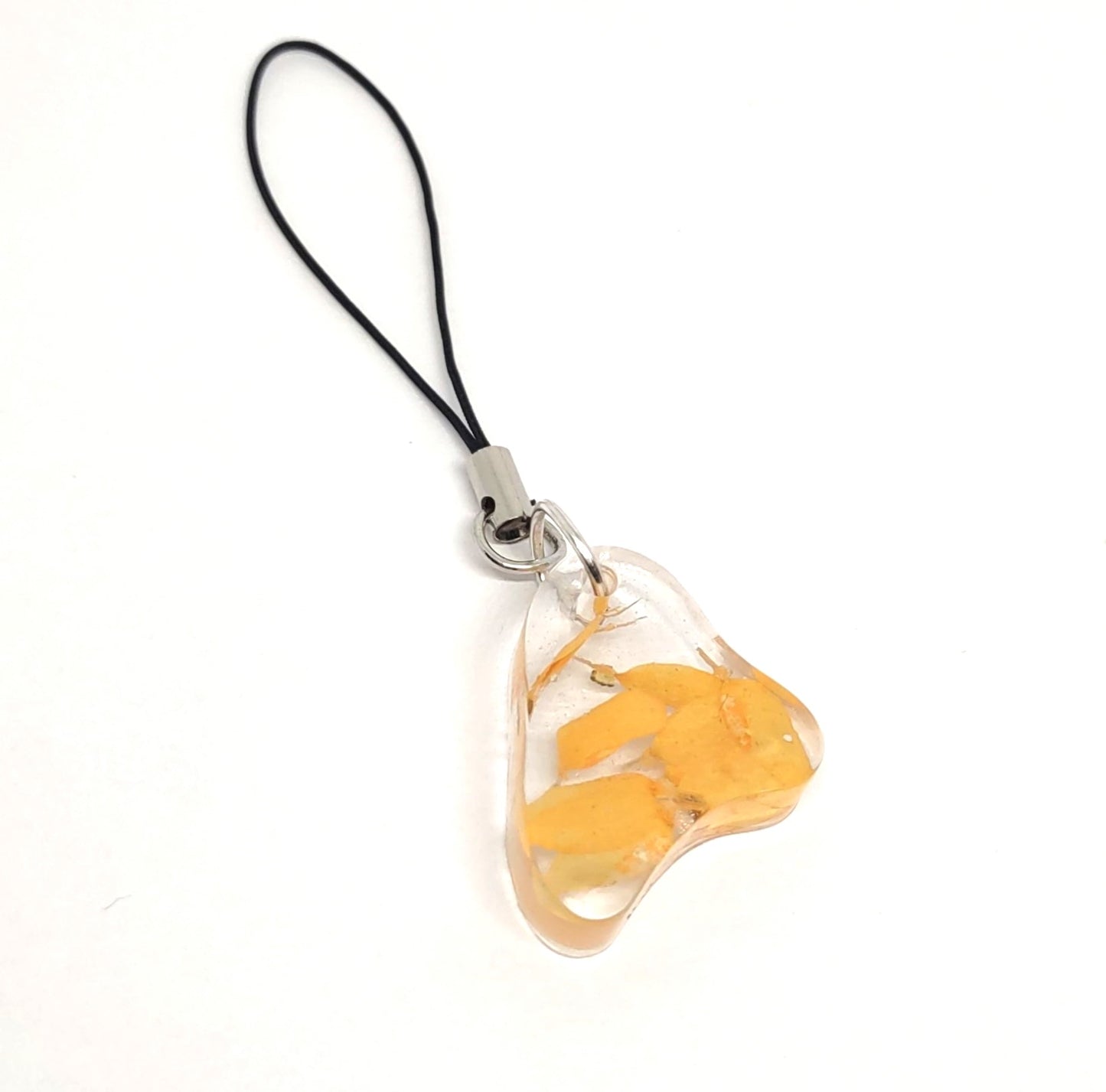 Orange Flower Petal Resin Abstract Adornment Set