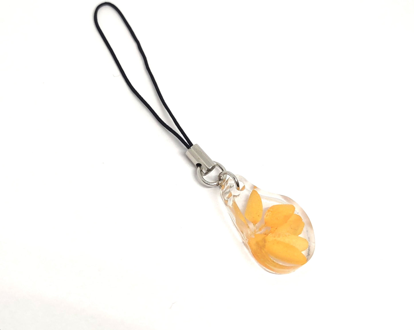 Orange Flower Petal Resin Abstract Adornment Set