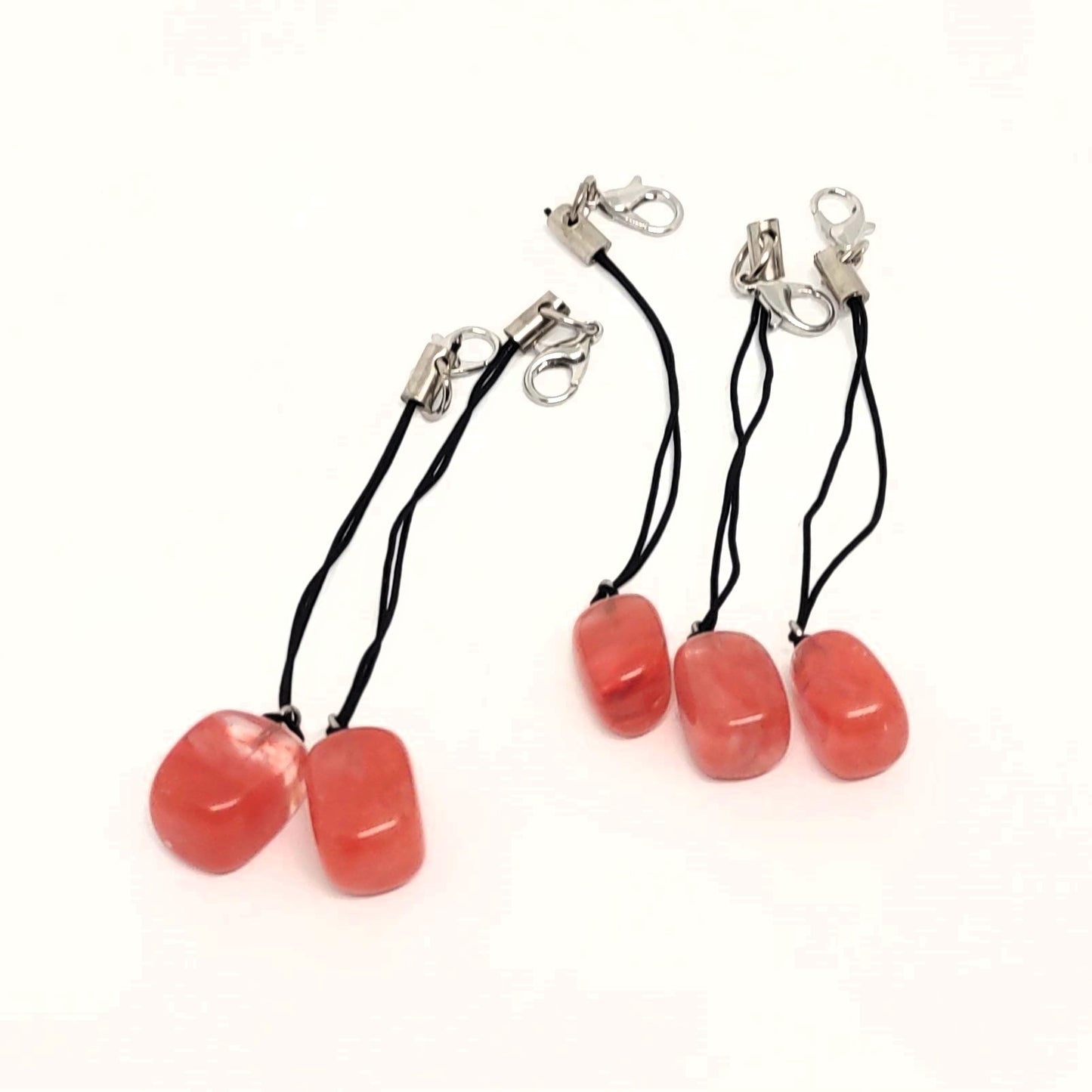 Pink Swirl Glass Adornment Set