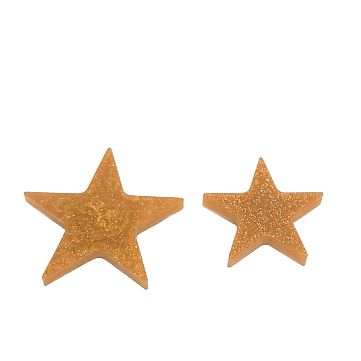 Star Resin Magnet Set Glittering Dark Gold