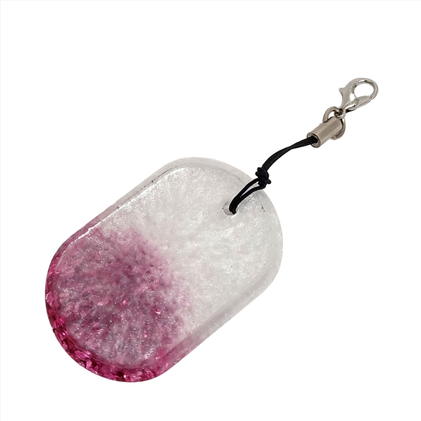 Pink Stone Chips Encased in Resin Adornment